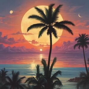Tropical Sunset Art Print